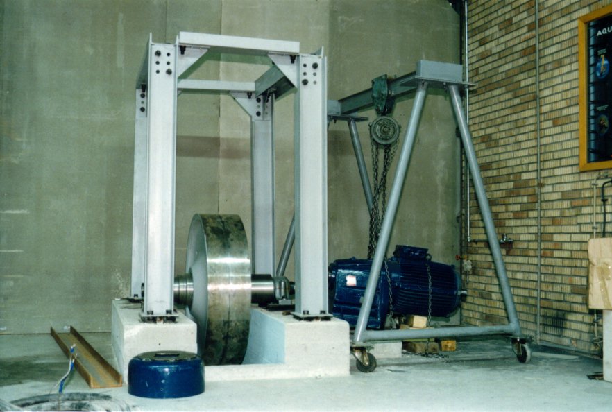 Motor and Gearbox Being Mounted